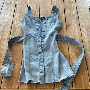 Rewash Blue Denim Mini Dress